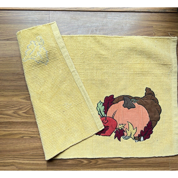 Autumn Fall Pumpkin Cornucopia Home Floor Door Mat Kitchen Bath Farmhouse 20x30 - Picture 2 of 5
